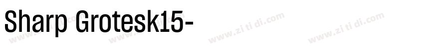 Sharp Grotesk15字体转换